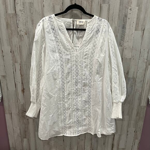 MOS The Label Botanic Fields Dress In Ivory White Eyelet Lace Womens Size US 6 - Picture 2 of 7